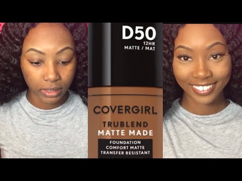 Covergirl Tru Blend Matte Made Foundation in D50 Review - drugstore foundation review ‼️