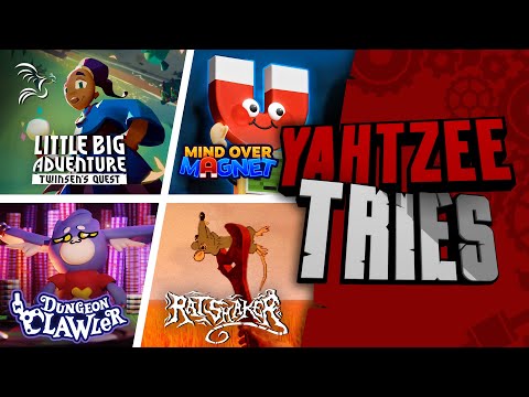 Little Big Adventure, Mind Over Magnet, Dungeon Clawler and Ratshaker | Yahtzee Tries