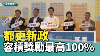 都更|容積獎勵|蔣萬安再射都更2箭 新政容積獎勵最高100%