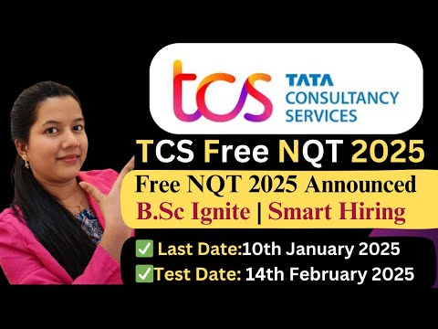 🔥TCS FREE NQT 2025 Announced 4000+ | TCS Smart & Ignite Hiring | BCA B.Sc Apply Now