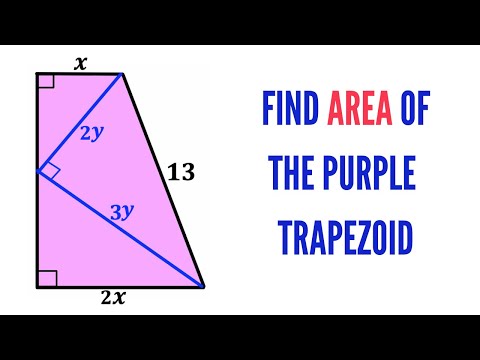 Can you find area of the Purple shaded Trapezoid? | (Right Triangles) | #math #maths | #geometry