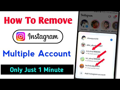 How To Remove Instagram Multiple Login Account | Delete Multiple Account From Instagram (2024)