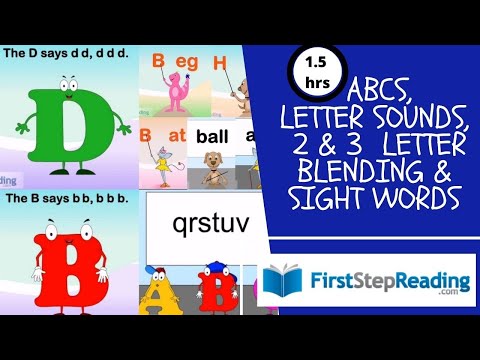 Letters / Sounds/ Blending / Sight Words / Phonics Reading Kindergarten Learning @FirstStepReading