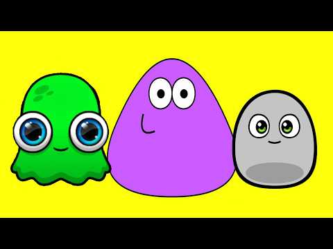 POU vs MOY 7 vs MyBOO - Pou y sus amigos juegan juntos. Juego de Pou.