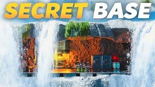 SOLO Surviving In A Secret Waterfall Base ARK Day 1