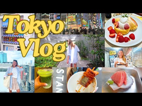 Tokyo Solo Travel Vlog 🇯🇵 Shibuya, Shinjuku, Tsukiji Market, Japanese Soufflé Pancakes 2024