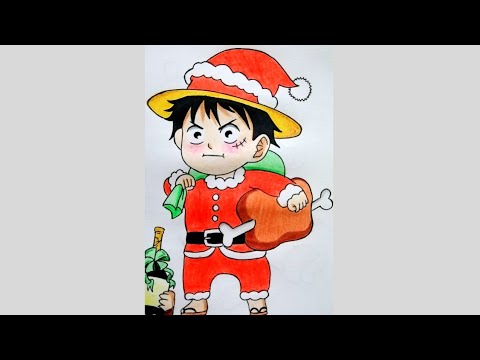 Drawing Luffy #shorts #short #artsyfam #art #trending #viral #anime #onepiece #luffy #christmas