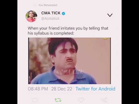 When your friend irritates you by telling that he has completed his syllabus #cma#cmainter #cmafinal