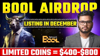 New Crypto Airdrop : $400 - $800 (Listing Soon - Bool Network) Testnet Airdrop