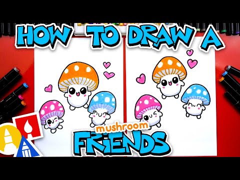 How To Draw Cute Mushroom Friends