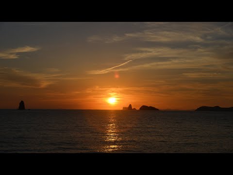 大野浜海浜公園から西海の夕陽