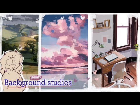 Painty background studies// Tips