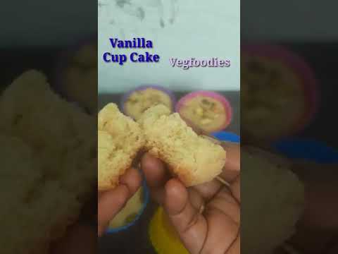 #eggless #vanilla cup #cake @Vegfoodies