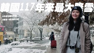 【沙拉旅遊】韓國首爾｜下大雪了❄️2024第一場雪｜廣藏市場買棉被，解鎖韓國叫外送｜wow pass 氣候卡