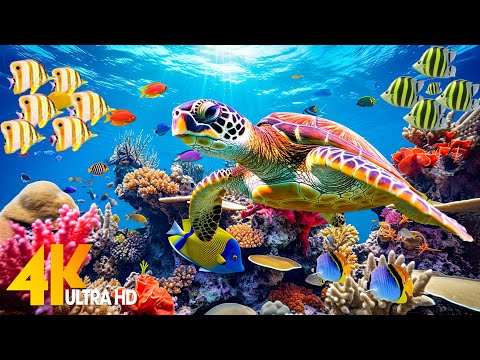 Ocean 4K - Sea Animals for Relaxation, Beautiful Coral Reef Fish in Aquarium (4K Video Ultra HD) #3