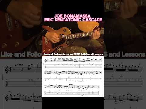 Joe Bonamassa Pentatonic Lick - Guitar Tabs #bluesguitar #guitarist #guitarsolo