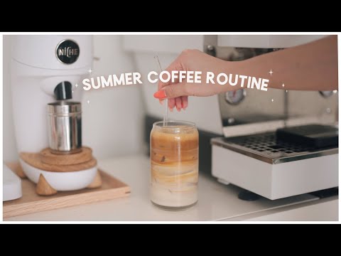 summer coffee routine: vegan spanish latte ✨