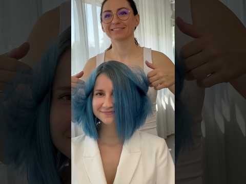 Blue hair, don’t care! #haircolor #transformation #bluehair