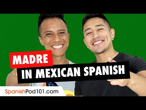 The word MADRE in Mexican Spanish