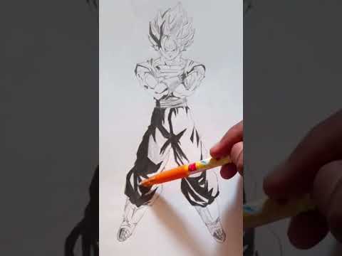 Goku drawing with great ape oozaru 🤩🤩 #goku #anime