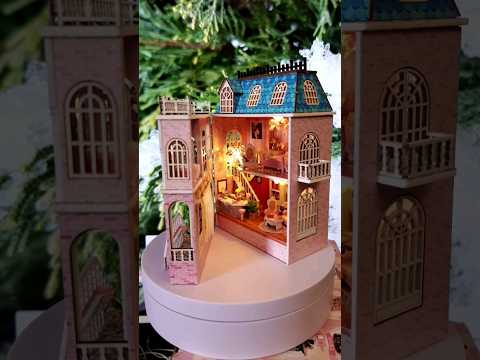 DIY miniature dollhouse kit "Romantic castle" #Shorts #diydollhouse #miniaturedollhouse