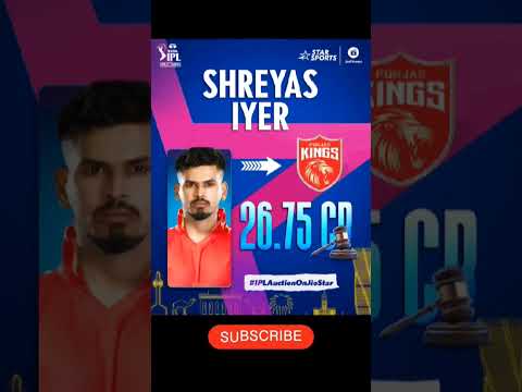 #ipl2025 #iplauction #iplauction2025 #shreyasiyer #csk #shorts #rcb #pbks #srh #iplupdates #msdhoni