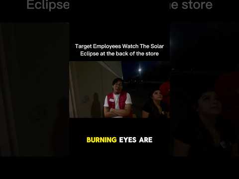 Target Employees Watching The Solar Eclipse