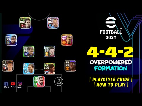 4-2-4 Shaped Unique 4-4-2 Formation Review | eFootball 2024 Mobile