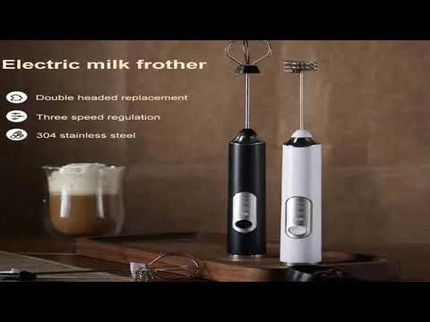 Handheld Double Stick Wireless Whisk Custard Foamer Mini Portable Blender Coffee Milk Thre