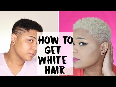 How to safely bleach hair platinum blonde / How to bleach natural hair \ How to get white hair