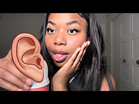 ASMR🎙️| intense💨 FAKE👂🏾eating mouth sounds👄 (guaranteed tingles)