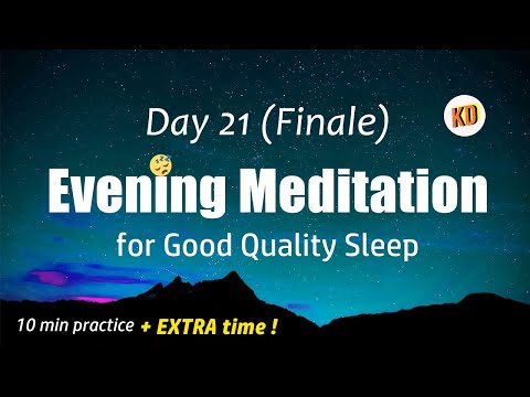 Day 21💤Evening💤Meditation Challenge for 😴Good Quality Sleep😴 10 min before sleep