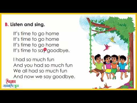 its time to go home. Rhyme song. Class  3. English for today.