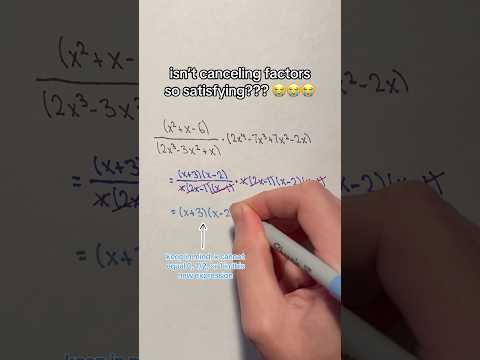 isn’t canceling #factors so #satisfying? #Shorts #algebra #math