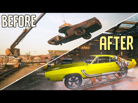 Restoring Abandoned Cars for Major Profit in Gas Station Simulator - Car Junkyard DLC