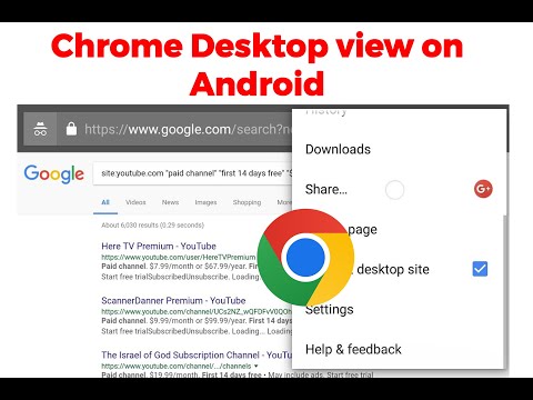 Google chrome desktop mode