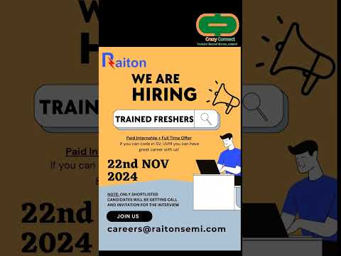 We are hiring Trained Freshers for Paid Internship and Full-time Offer