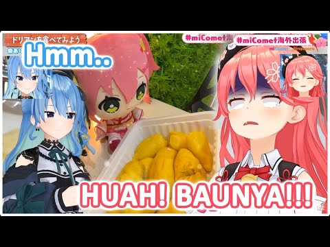 Pertama Kalinya MIKO Dan SUISEI Nyoba Makan Durian | (Hololive Clips)