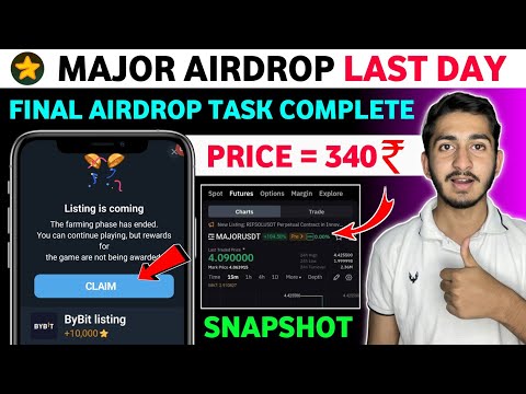 Major final Airdrop task | Major new update today | Major Airdrop withdrawal