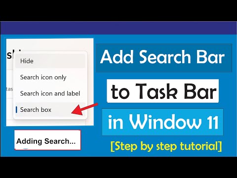 How to Add Search Bar to Taskbar Windows 11