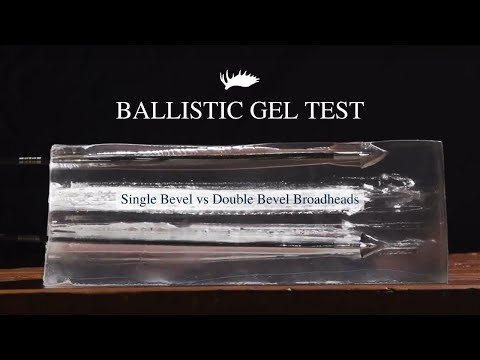 Single Bevel vs Double Bevel Broadhead Ballistic Gel Test