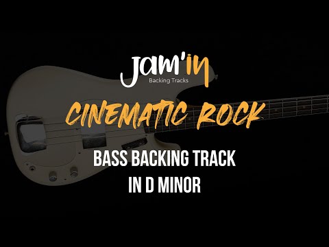 Cinematic Rock Bass Backing Track in D Minor