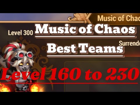 Hero Wars Music of Chaos Level  160 to 230. New Best Teams.