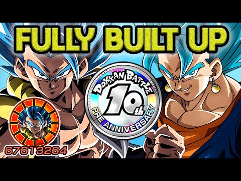 FULLY BUILT UP BUFFED EZA LR VEGITO BLUE & GOGETA BLUE ROTATION! Dragon Ball Z Dokkan Battle