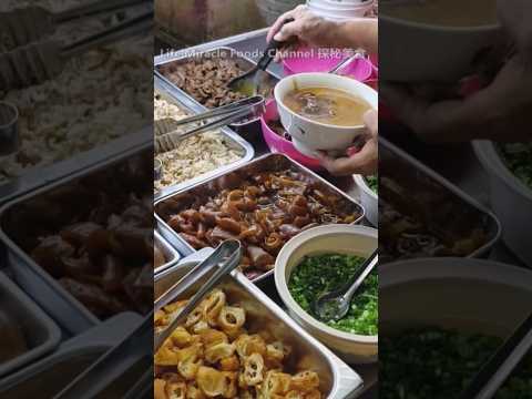 槟城七条路巴刹猪肠猪皮油条咸粥早餐 Penang Pasar Cecil Market Kiam Moi Breakfast