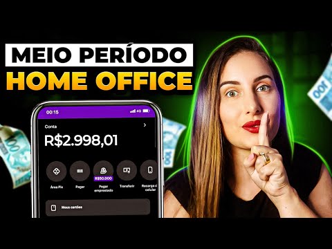 🔥Como trabalhar HOME OFFICE MEIO PERÍODO | Ganhe dinheiro online em casa Home Office Noturno