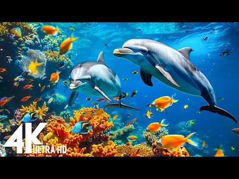 Ocean 4K - Sea Animals for Relaxation, Beautiful Coral Reef Fish in Aquarium(4K Video Ultra HD) #11