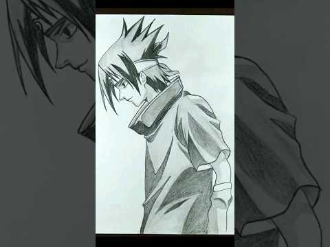 Draw Sasuke Uchiha #shorts #sasuke #drawing