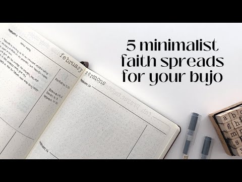 5 minimalist faith spread ideas for your bullet journal! (my first faith video)