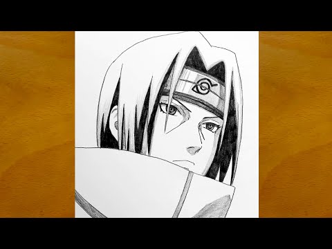 How to Draw Itachi Uchiha Step by Step || Easy Anime Sketch || Naruto Drawing Tutorial